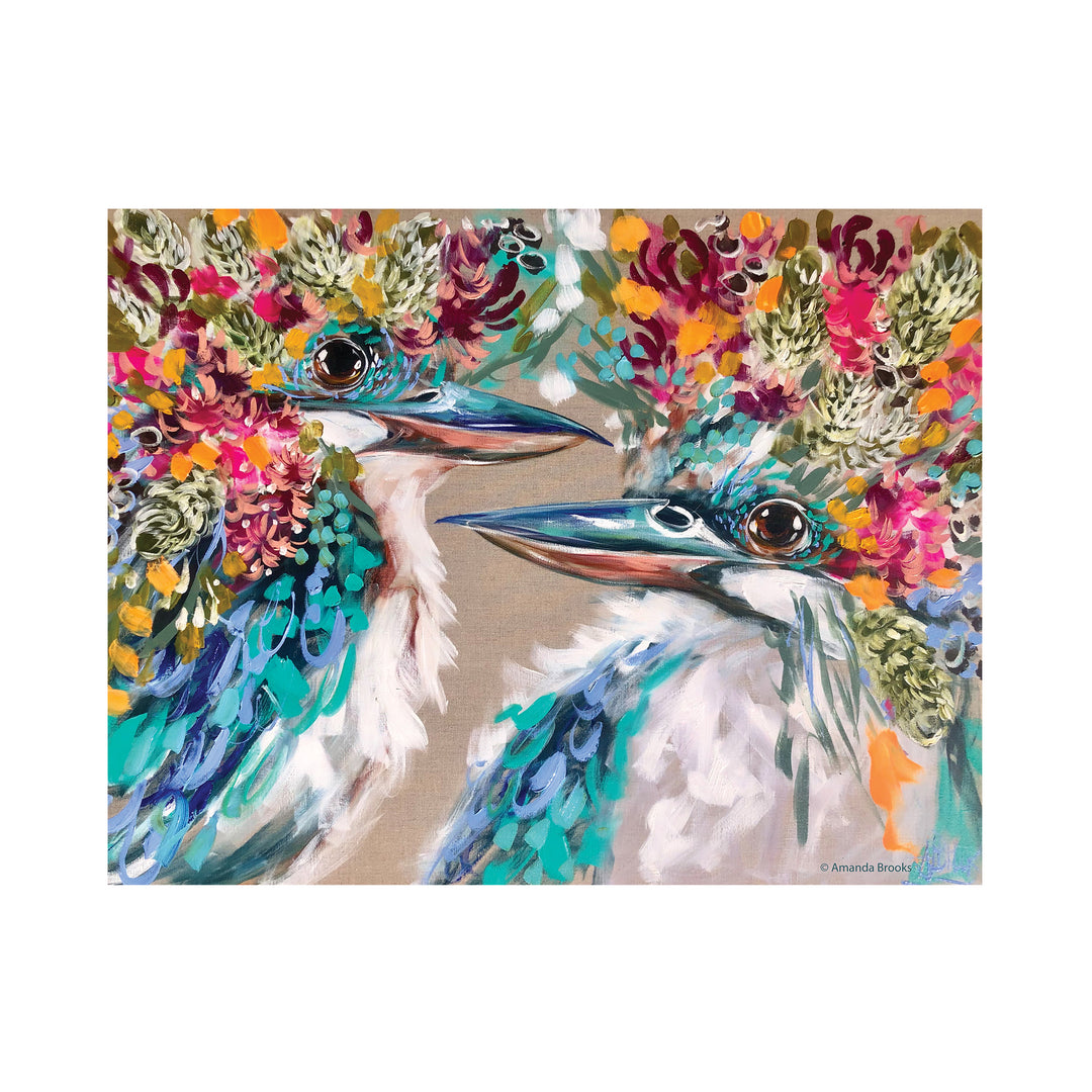Kingfisher Face Hardback Placemat Set