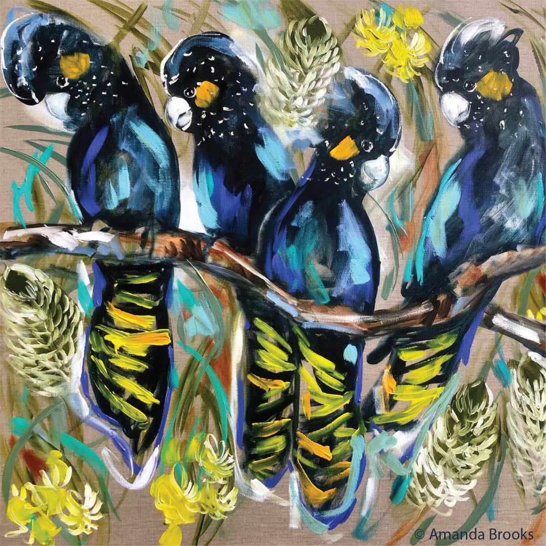 Lilli Rock Yellow Tailed Cockatoo Coaster