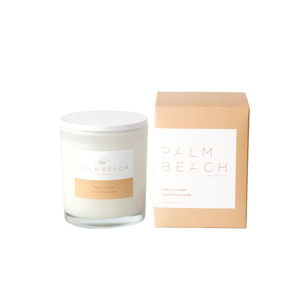 Lilies & Leather Standard Candle by the Palm Beach Collection