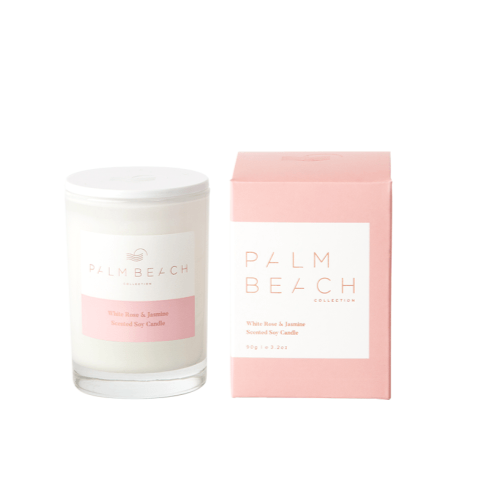 White Rose & Jasmine Mini Candle by the Palm Beach Collection