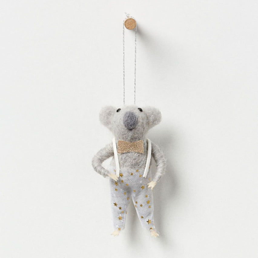 Starlight Hanging Koala Boy with Chanpagne Bow
