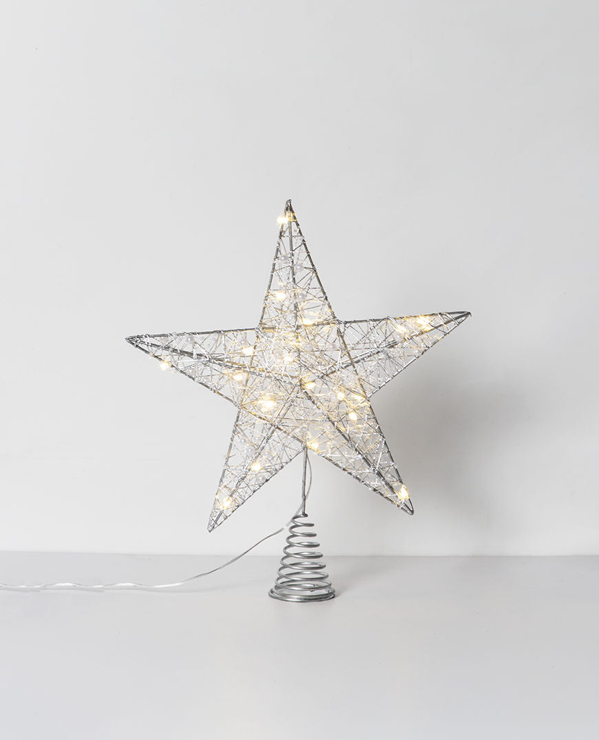 Lumi LED Star Tree Topper with Pearls