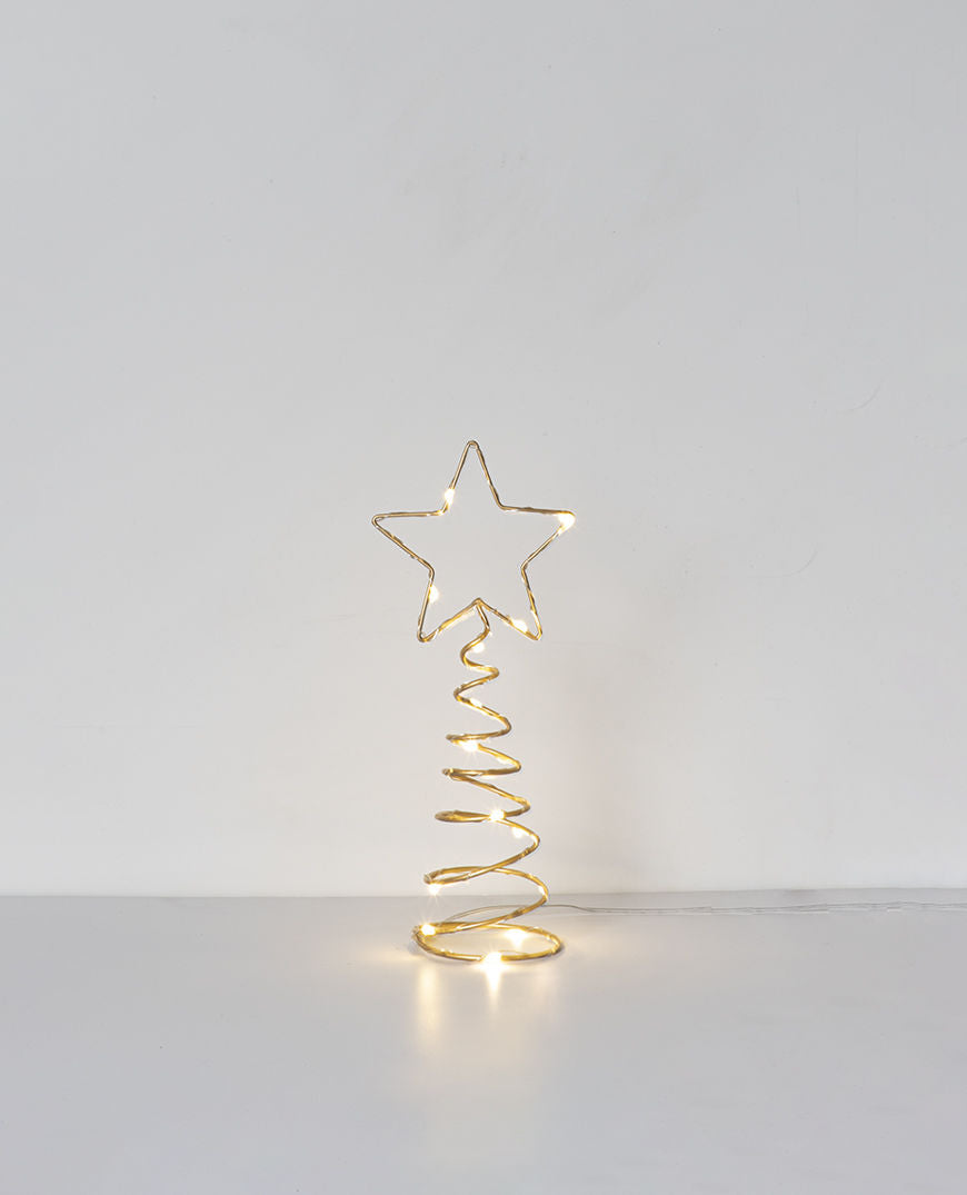 Lumi LED Star Tree Topper - Gold
