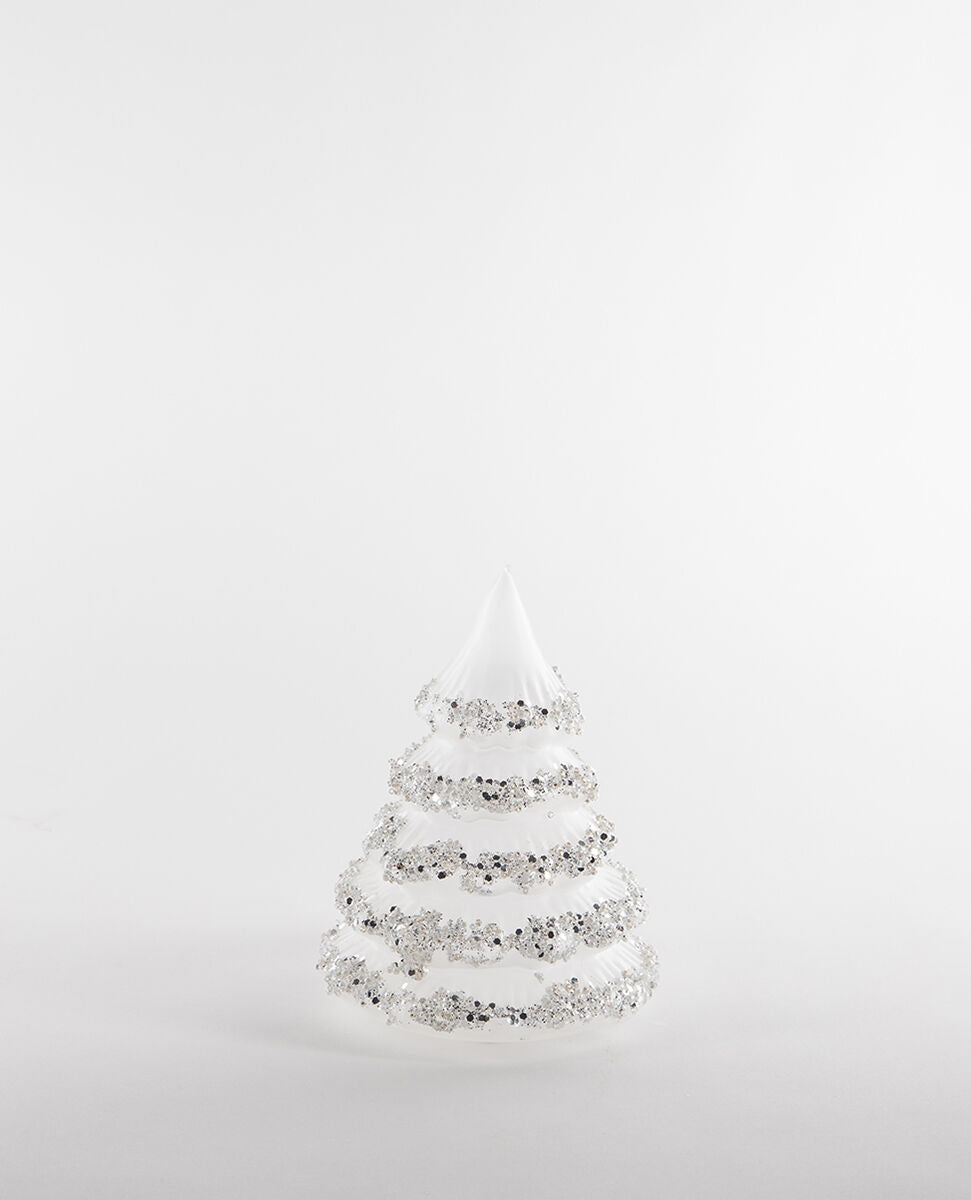 Alaska Standing Frosted Glass Tree - Small
