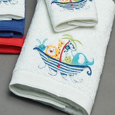Baby Ark Embroidered Bath Towel