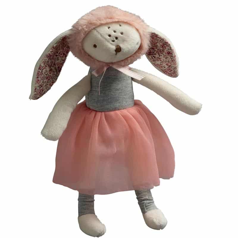 Bunny Rattle with Bonnet & Skirt