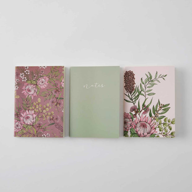 Flora Pocket Notebooks 3 Pack