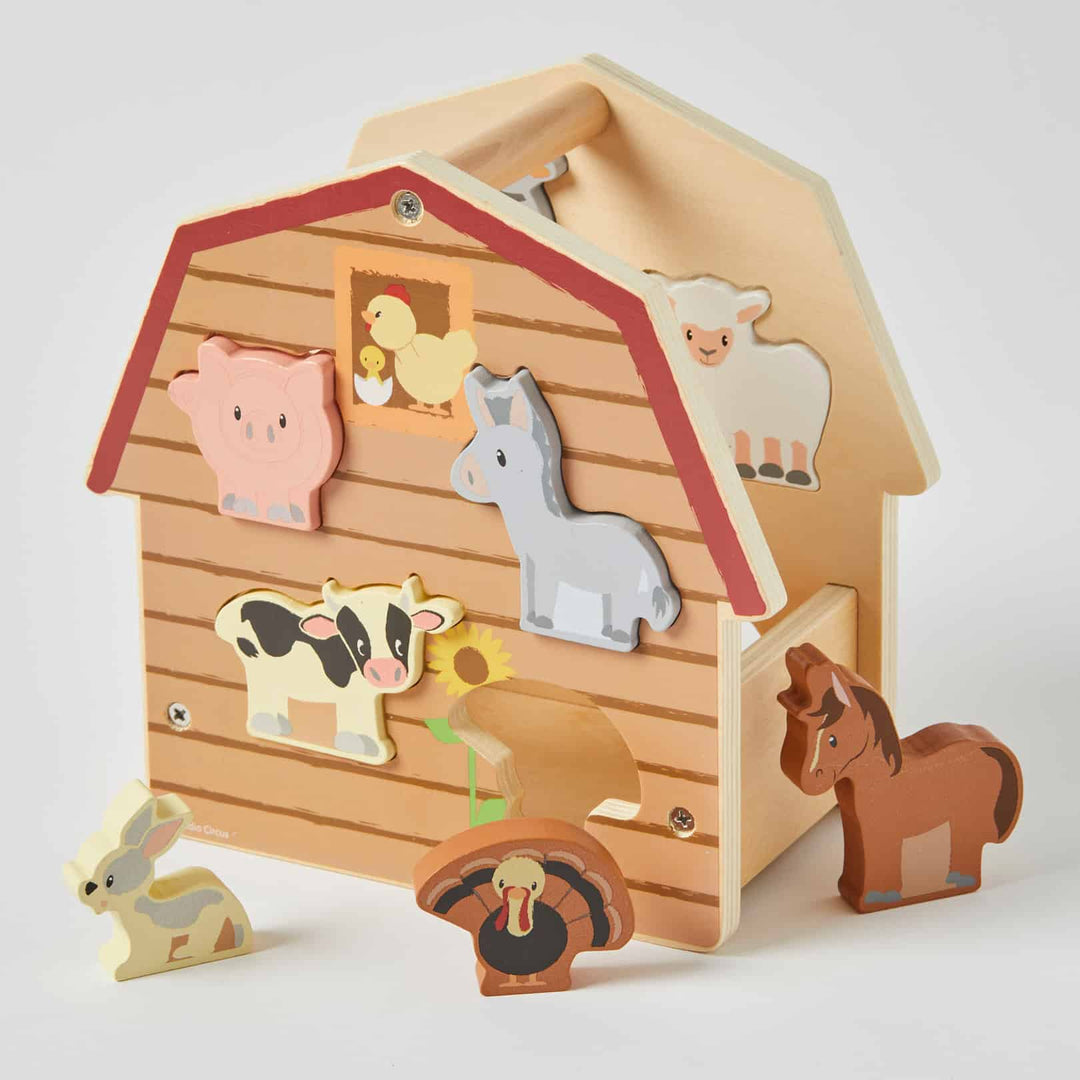 Wooden Farm Animal House