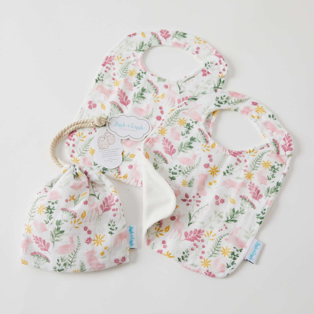 Earth Spirit Muslin Bib - Set of 2