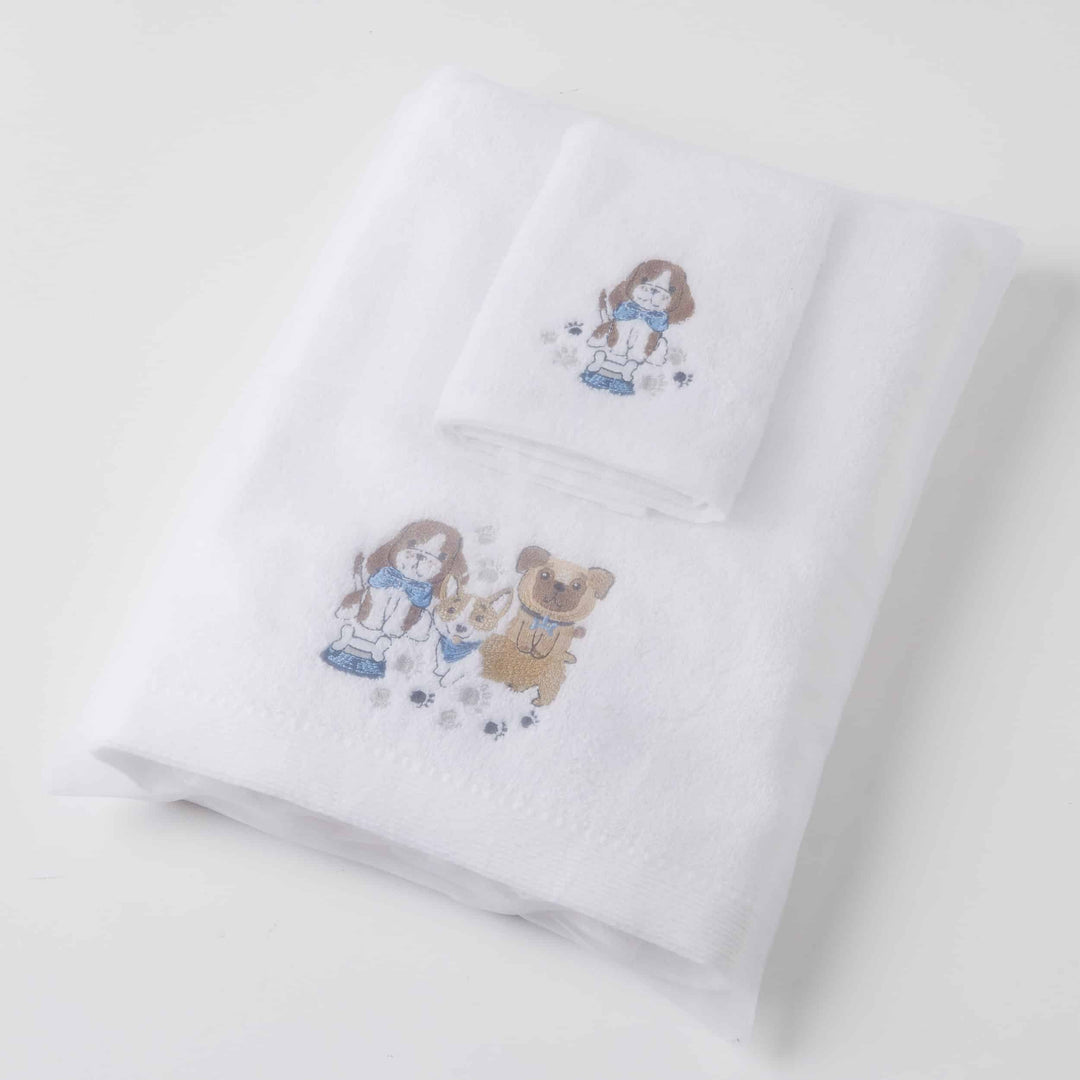 Pawsome Bath Towel & Face Washer Set