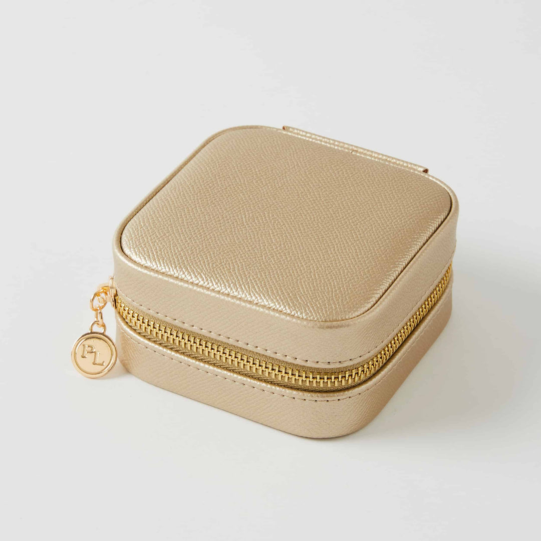 Ambrosia Square Jewellery Case - Gold