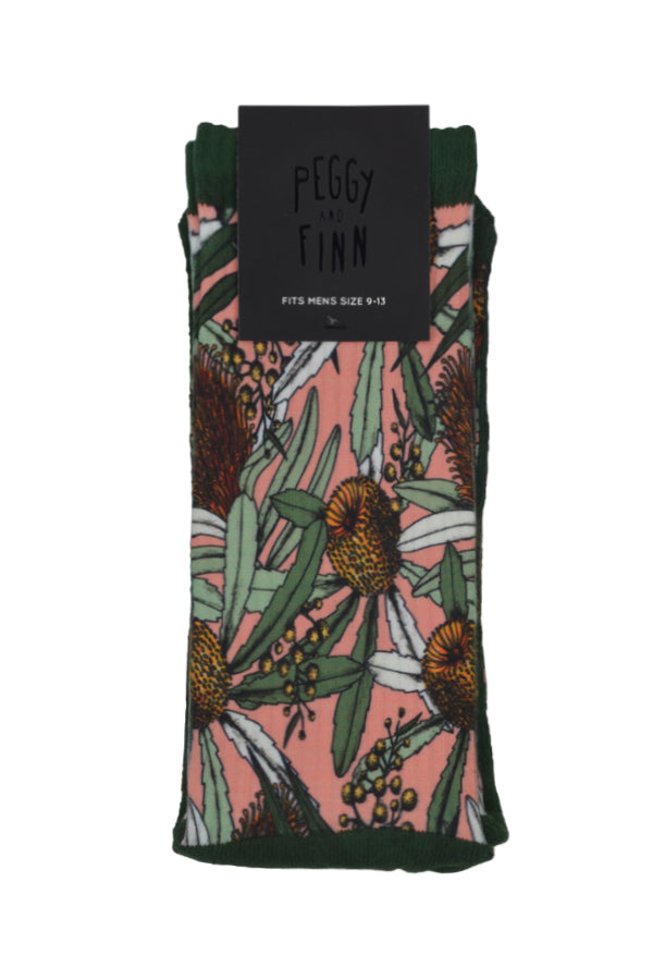 Peggy & Finn Banksia Pink Socks