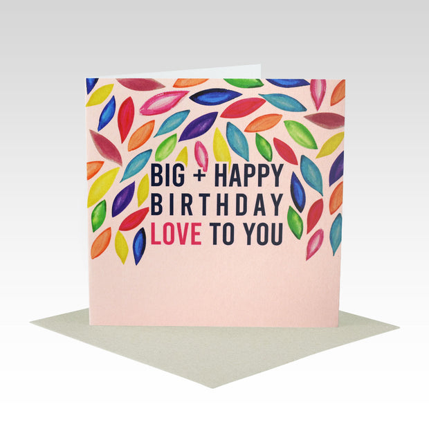Coloured Leaves Birthday Card