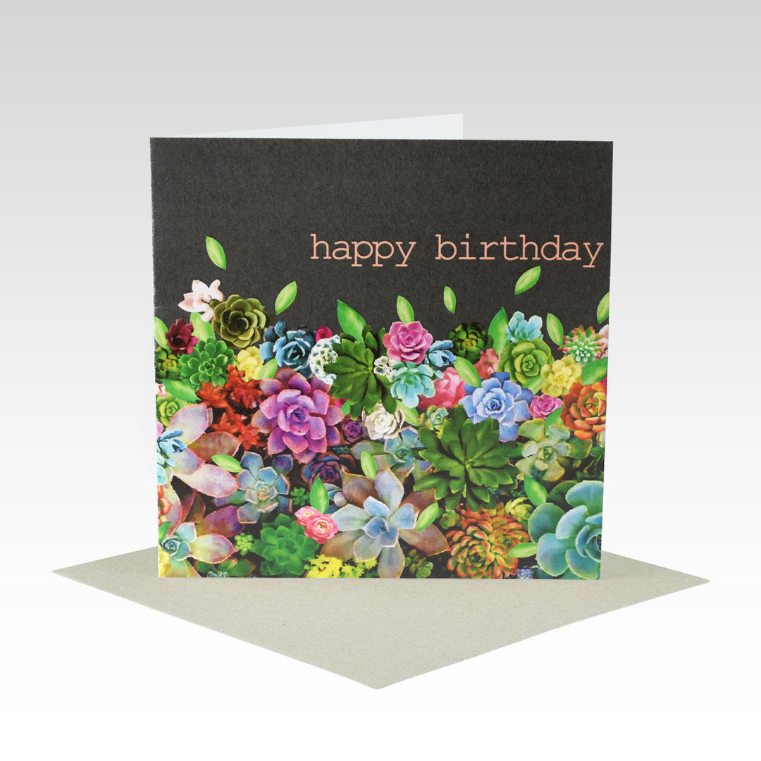 Succulent Birthday Card