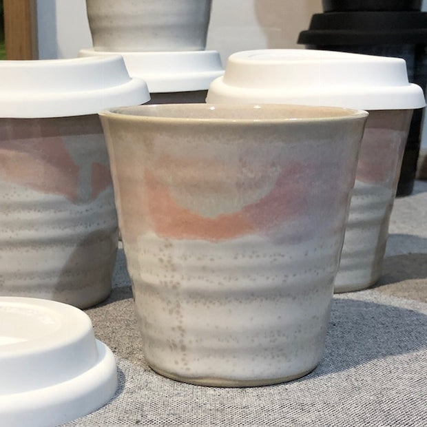 Carousel Ceramic Travel Mug - Pink Melt by Robert Gordon