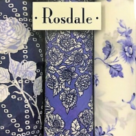 Mens 5 Pack Handkerchiefs - Blue Flowers by Rosdale