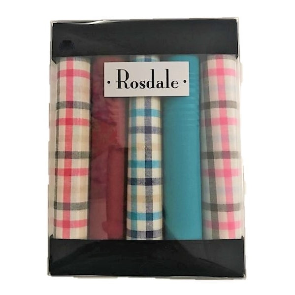 Rosdale Mens 5 Pack Handkerchiefs - Traditional