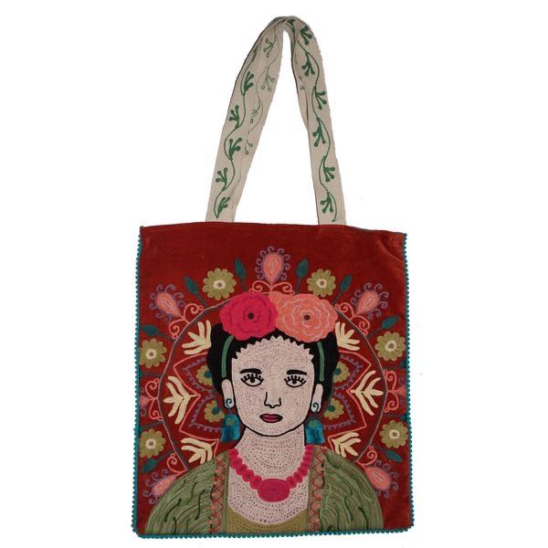 Frida Rust Velvet Bag