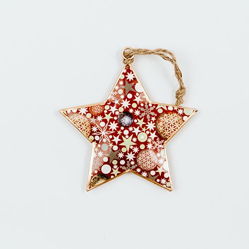 Red Snowflake Star Decoration