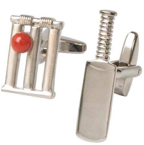 Cricket Bat & Stumps Cufflinks