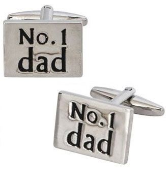 No 1 Dad Silver Cufflinks