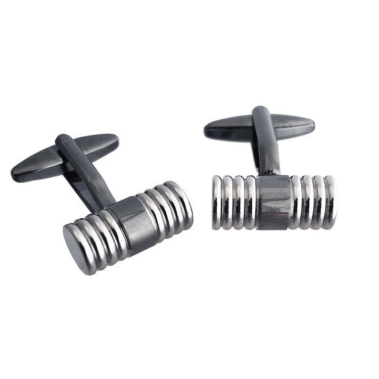 Gunmetal & Silver Cufflinks