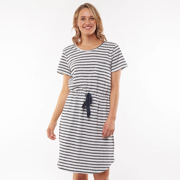Elm Hilda Navy Stripe Dress