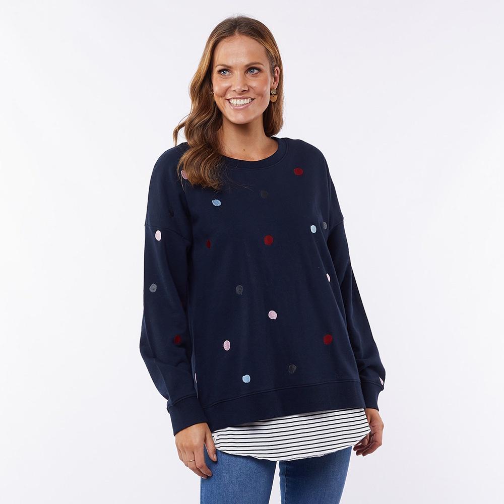 Elm Navy Multi Spot Crew