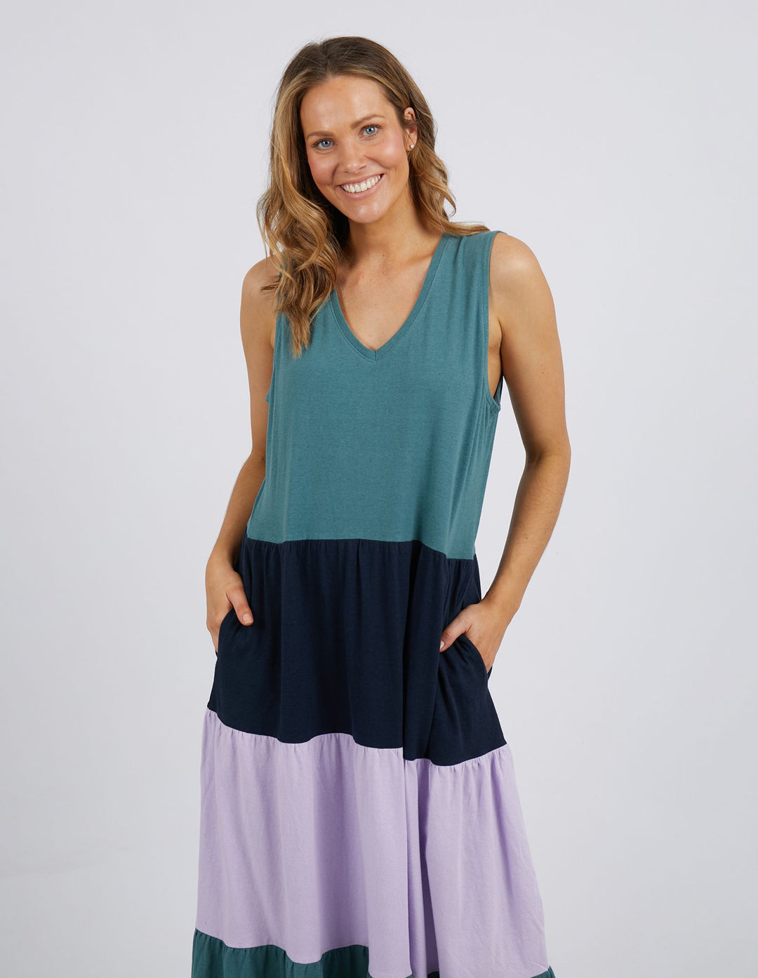 Elm Gradient Tiered Dress - Lilac
