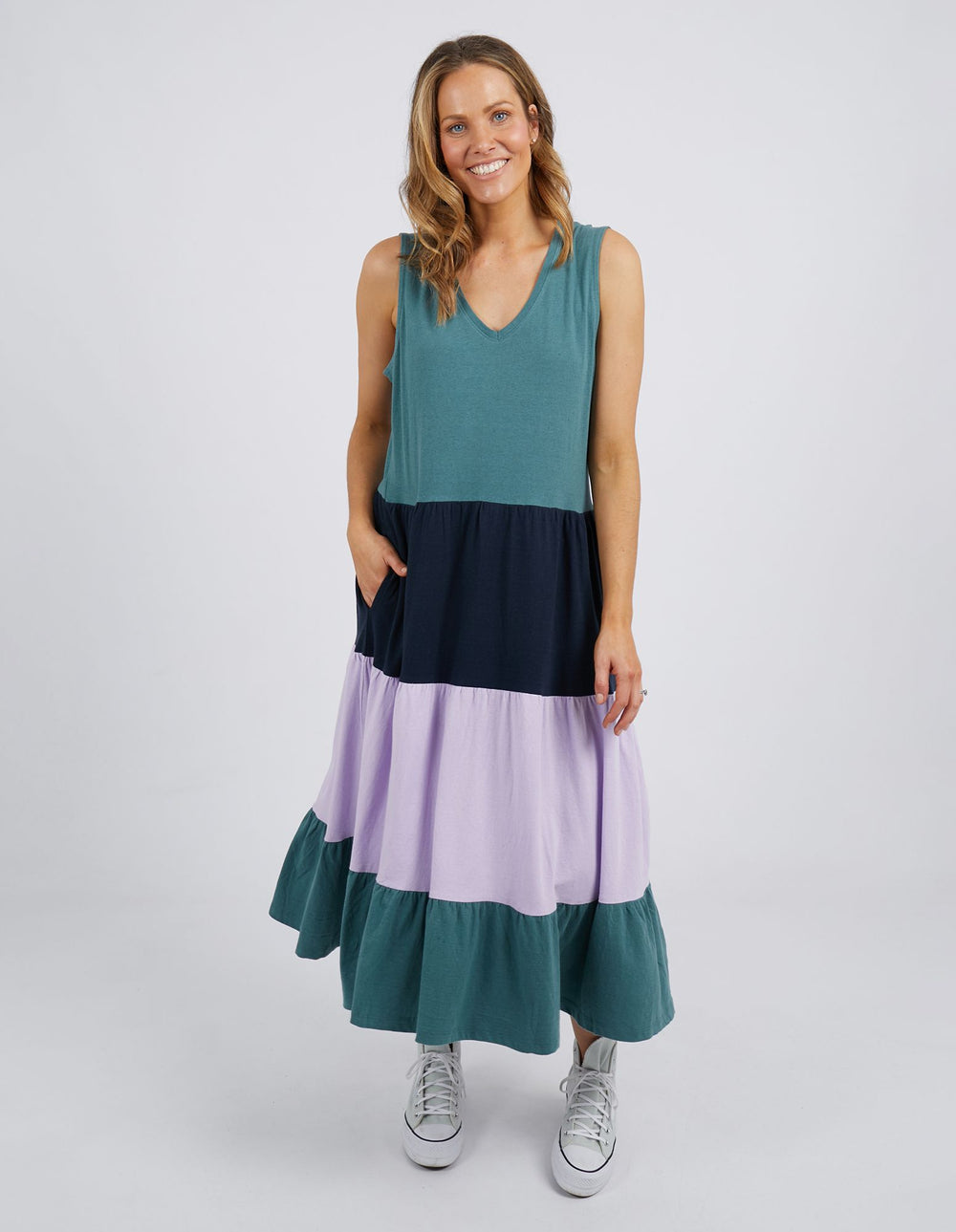 Elm Gradient Tiered Dress - Lilac