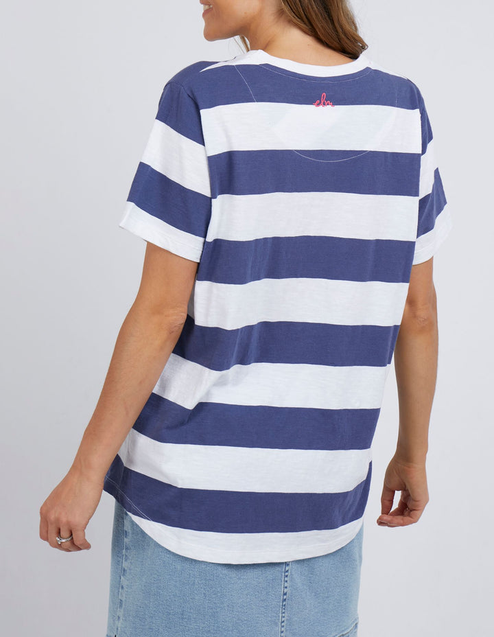 Elm New Romantic Tee - Indigo White Stripe