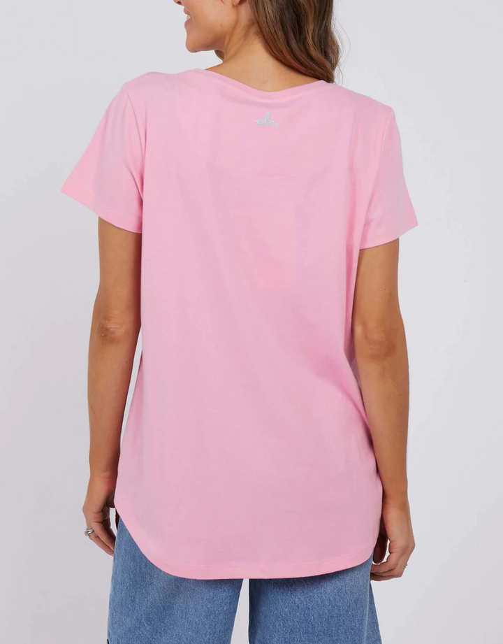 Elm Cross Your Fingers Short Sleeve Tee - Sherbet Pink