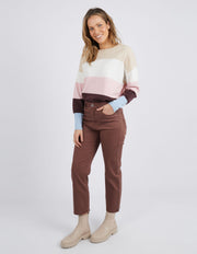Elm Willow Coloured Jean - Chocolate