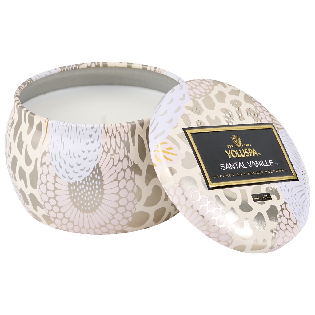 Voluspa Santal Vanille Decorative Tin Candle