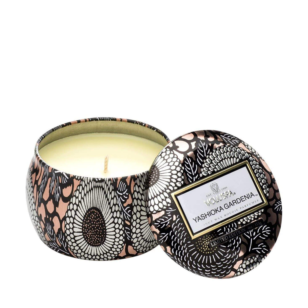 Voluspa Yashioka Gardenia Decorative Tin Candle