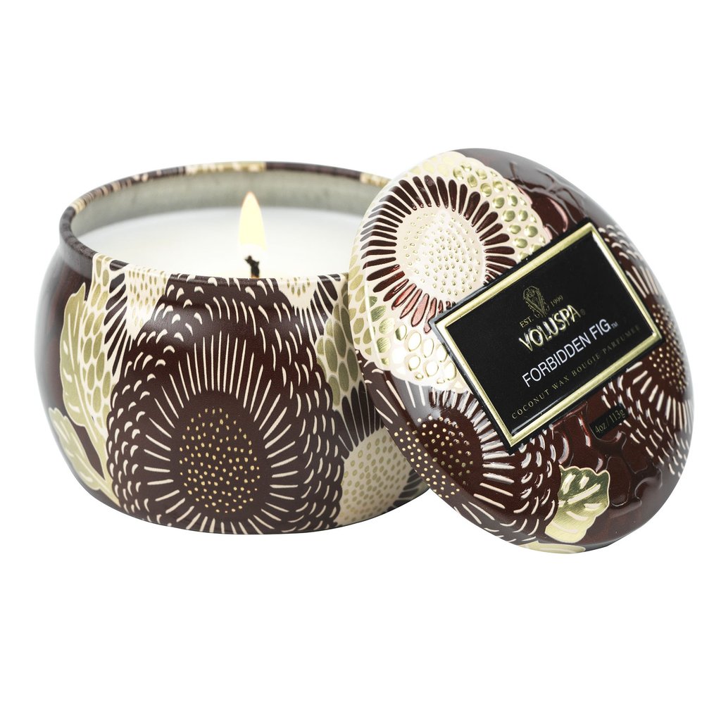 Voluspa Forbidden Fig Decorative Tin Candle