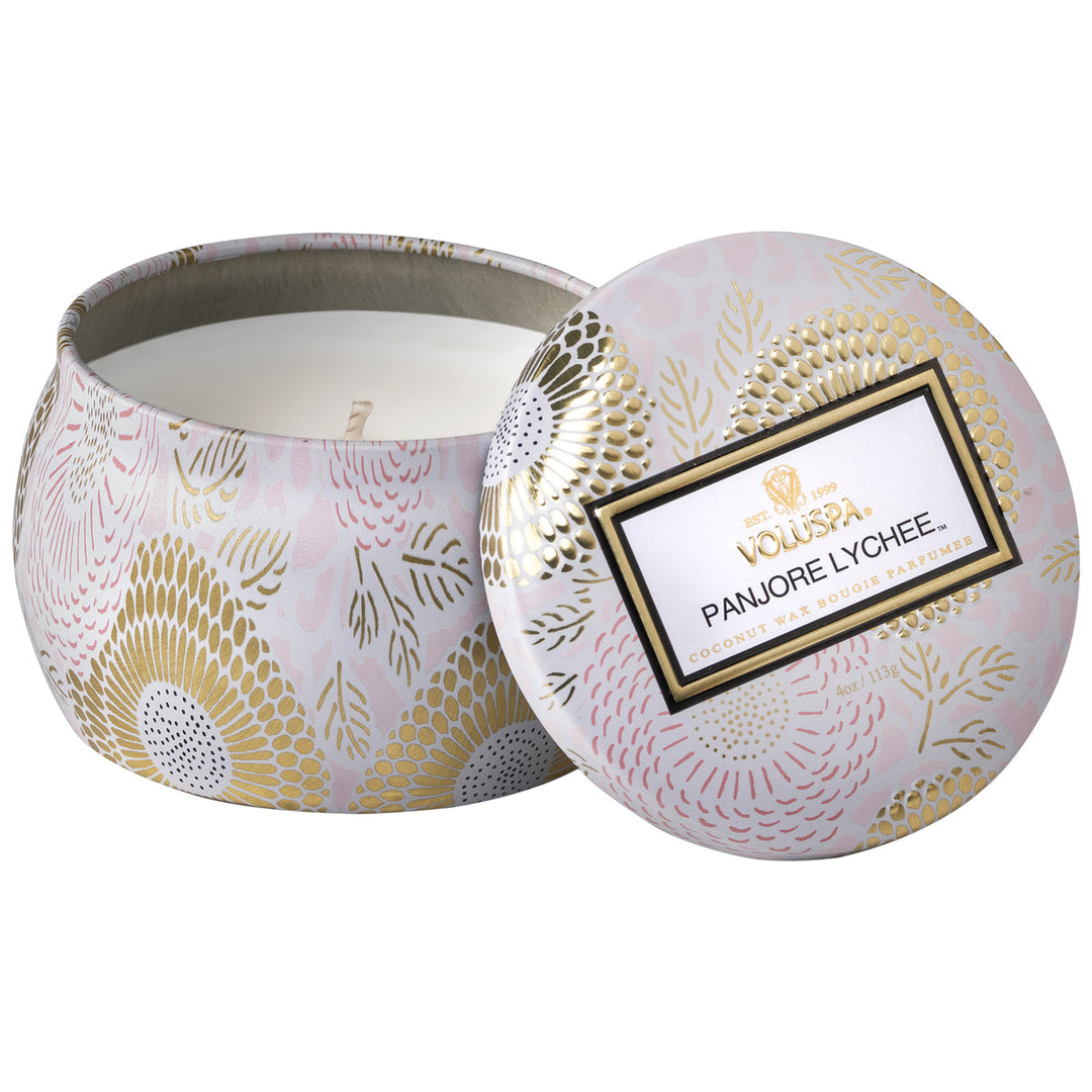 Voluspa Panjore Lychee Decorative Tin Candle