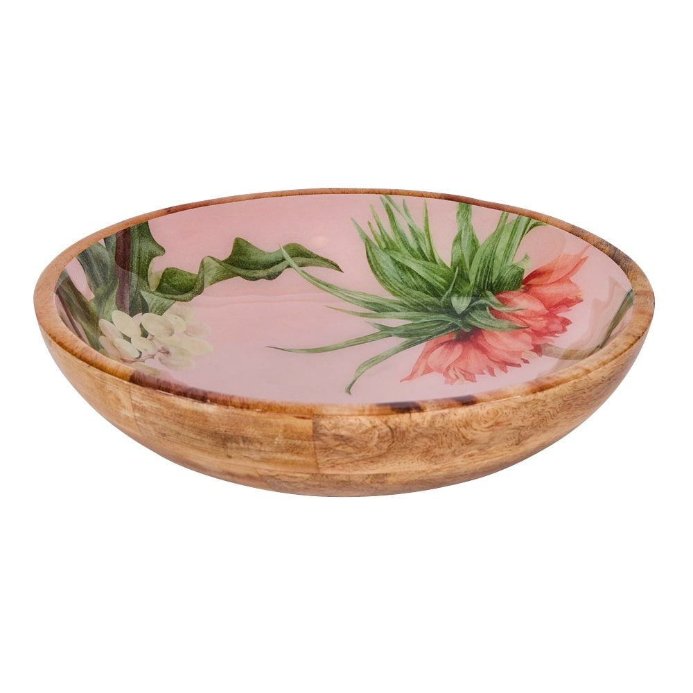 Mangowood Bowl 30cm - Enchanted Summer Pink