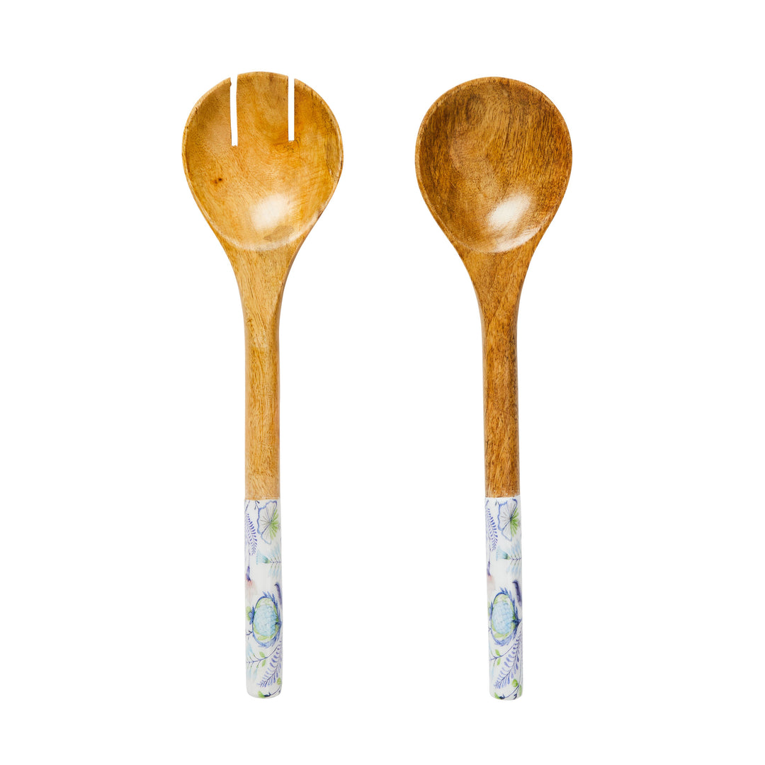 Mangowood Servers – Set of 2 – Ziba Pink & Blue
