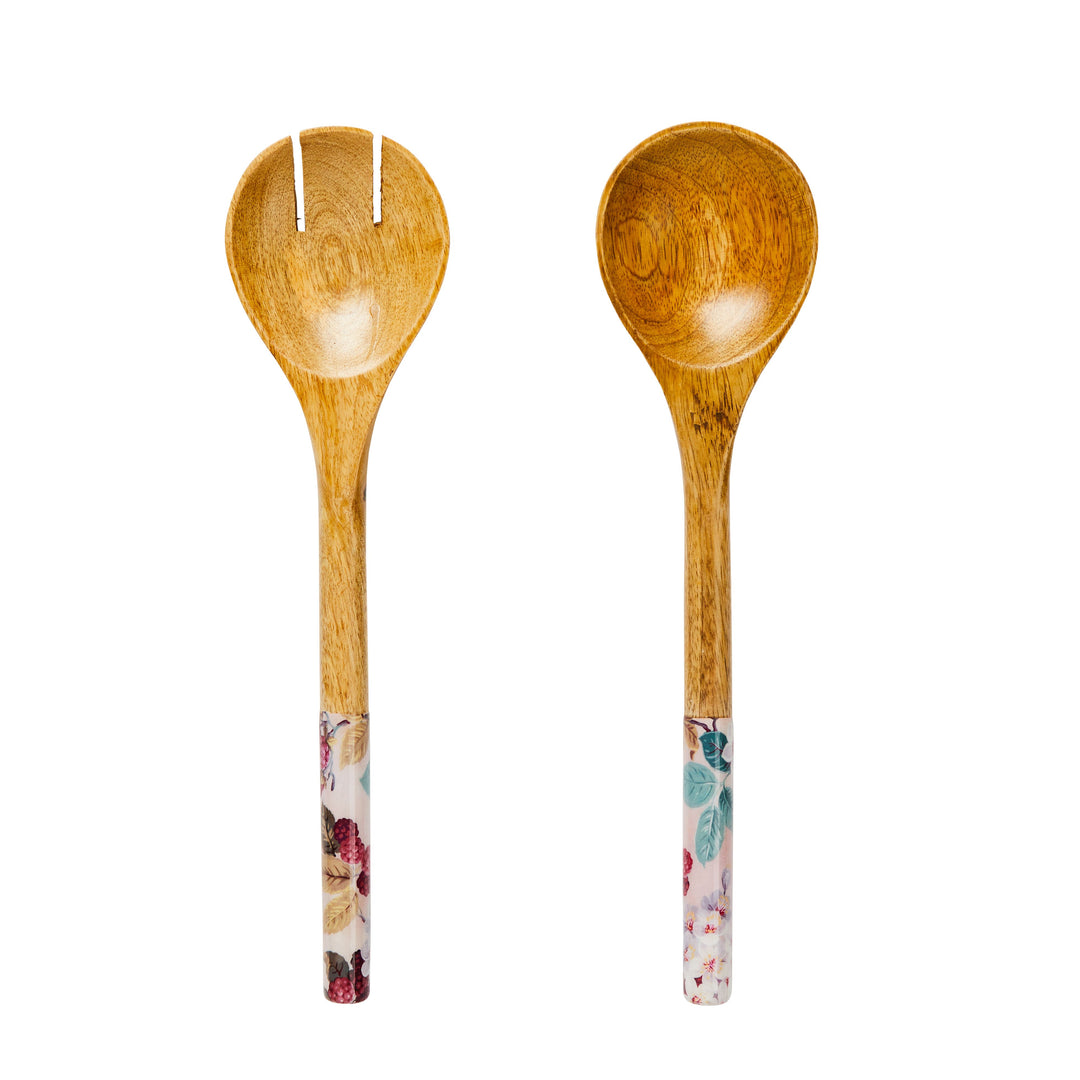 Mangowood Servers – Set of 2 – Plum Blossom Pink