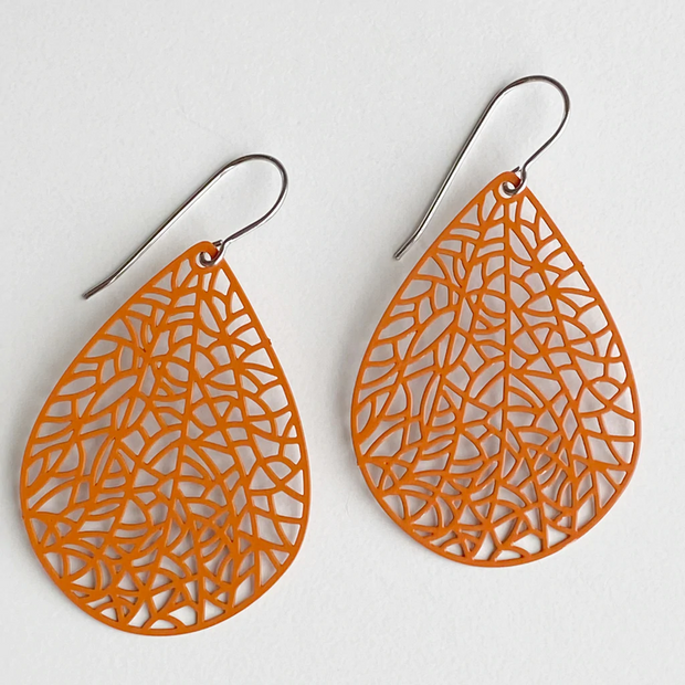 ‘Pears’ Earrings in Orange