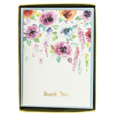 Hanging Flowers Thank You Boxed Cards by Graphique