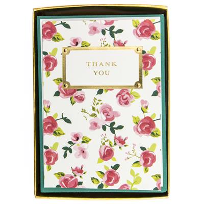 Pretty Floral Thank You Boxed Cards by Graphique