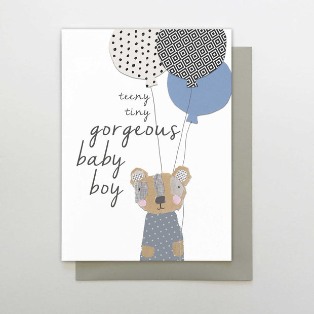 Stop the Clock Gorgeous Baby Boy Card