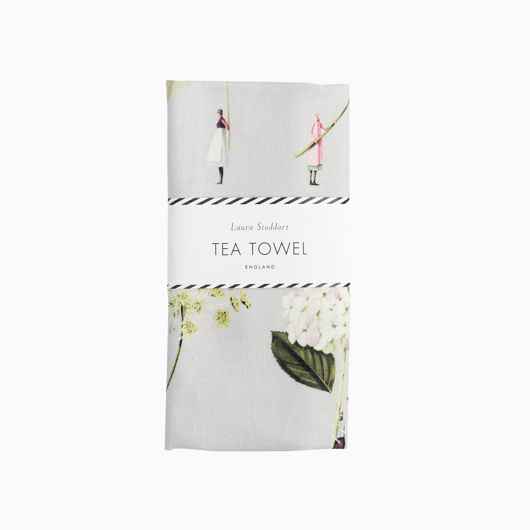 Laura Stoddart In Bloom Teatowel - Green Flowers