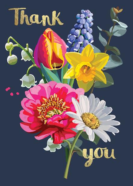 Sarah Kelleher Thank You Fabulous Foils Card