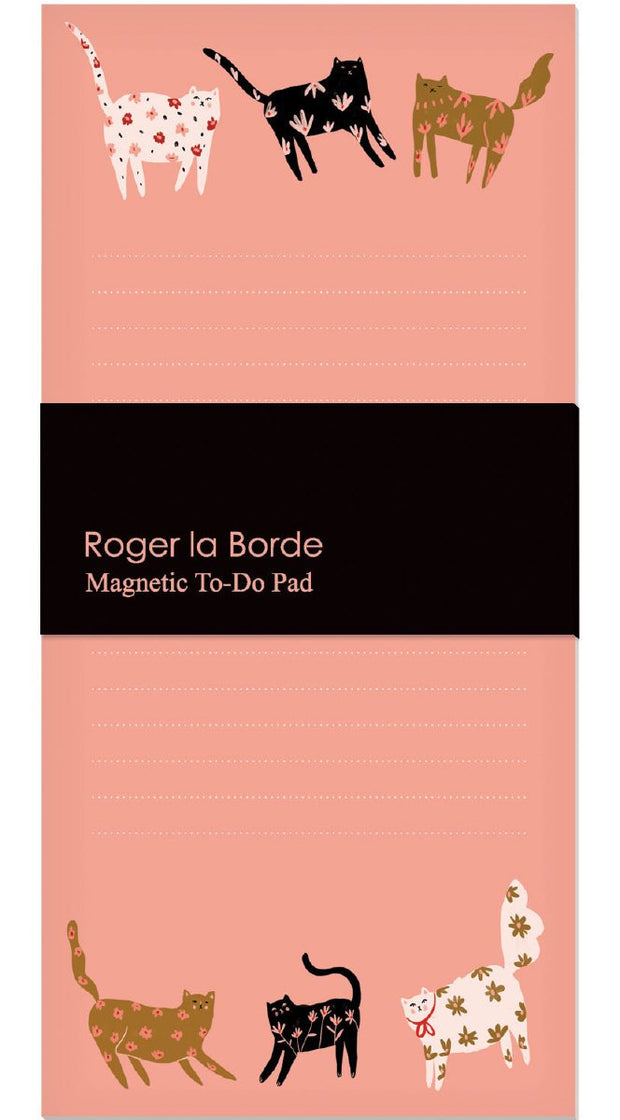 Roger la Borde Porcelain Horse Cats Magnet Notepad