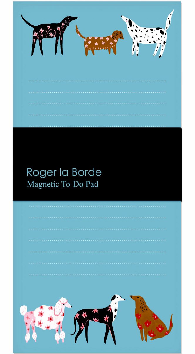 Roger la Borde Cinnamon and Ginger Dogs Magnet Notepad