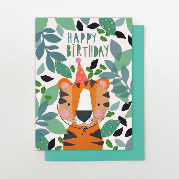 Stop the Clock Happy Birthday Tiger Greeting Card