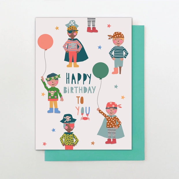 Stop the Clock Happy Birthday Pirate Greeting Card
